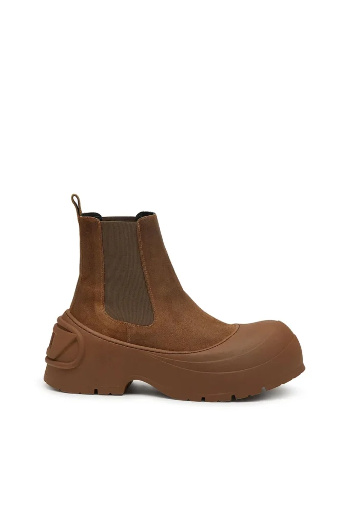 d-donald beatle D-Donald-Chelsea boots in waxed suede and rubber d-donald beatle D-Donald-Chelsea boots in waxed suede and rubber