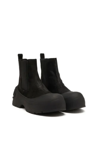 d-donald beatle D-Donald-Chelsea boots in waxed suede and rubber