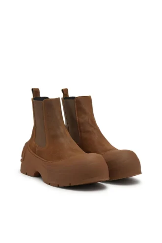 d-donald beatle D-Donald-Chelsea boots in waxed suede and rubber