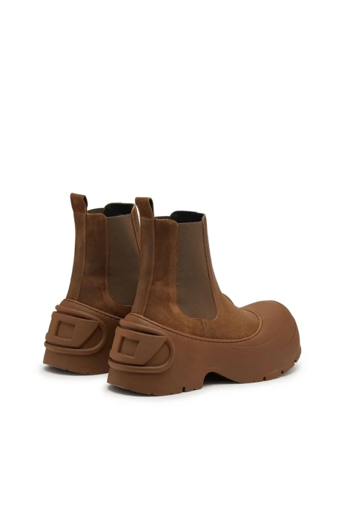 d-donald beatle D-Donald-Chelsea boots in waxed suede and rubber d-donald beatle D-Donald-Chelsea boots in waxed suede and rubber