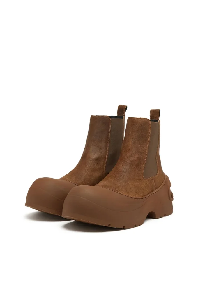 d-donald beatle D-Donald-Chelsea boots in waxed suede and rubber d-donald beatle D-Donald-Chelsea boots in waxed suede and rubber