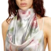 d-ebra-short Metallic short dress with blurred rose print d-ebra-short Metallic short dress with blurred rose print