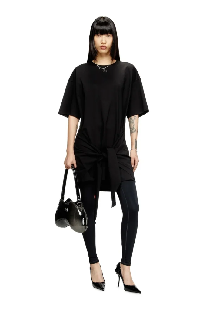d-eivor T-shirt dress with tie front d-eivor T-shirt dress with tie front