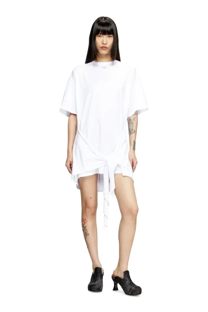 d-eivor T-shirt dress with tie front d-eivor T-shirt dress with tie front