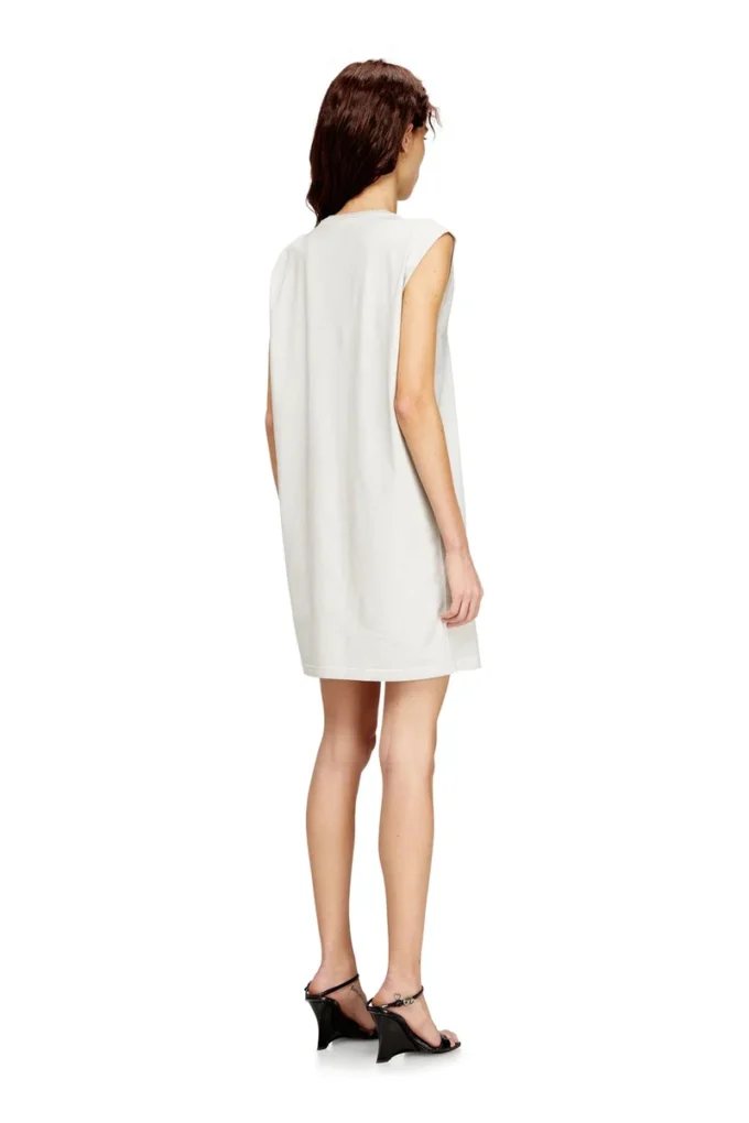 d-emb Short cotton dress with embossed chain d-emb Short cotton dress with embossed chain