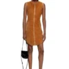 d-enea Cotton mini dress with front zipper d-enea Cotton mini dress with front zipper