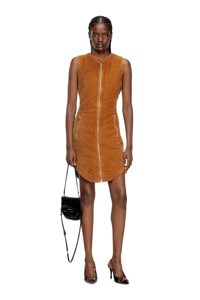 d-enea Cotton mini dress with front zipper d-enea Cotton mini dress with front zipper
