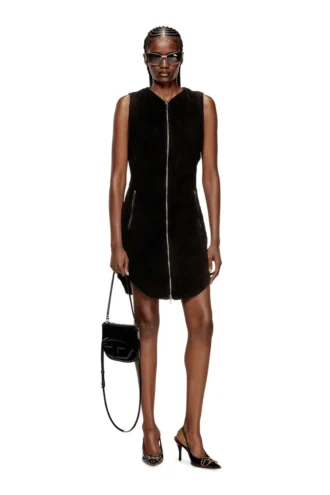 d-enea Cotton mini dress with front zipper