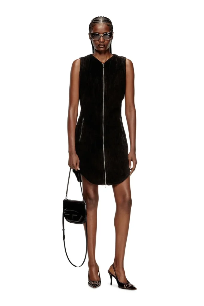 d-enea Cotton mini dress with front zipper d-enea Cotton mini dress with front zipper
