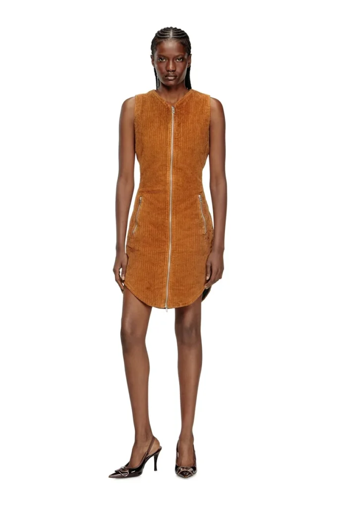 d-enea Cotton mini dress with front zipper d-enea Cotton mini dress with front zipper