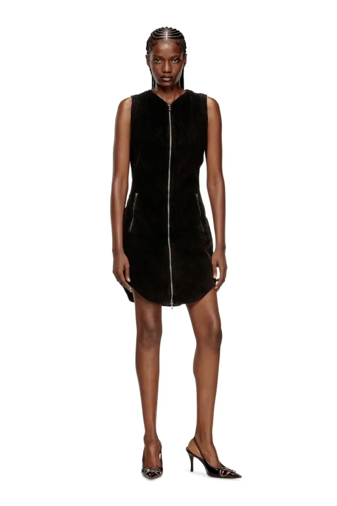 d-enea Cotton mini dress with front zipper d-enea Cotton mini dress with front zipper
