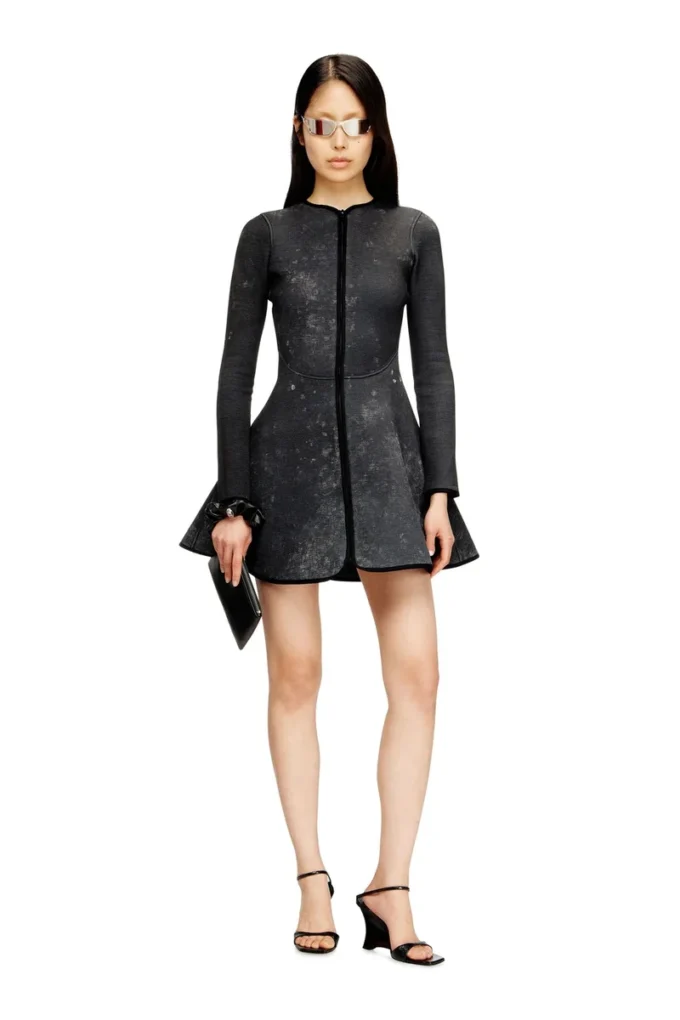 d-eopre Short dress in marbled scuba d-eopre Short dress in marbled scuba