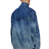 d-flow-fse Pullover jacket in dirt-effect denim d-flow-fse Pullover jacket in dirt-effect denim