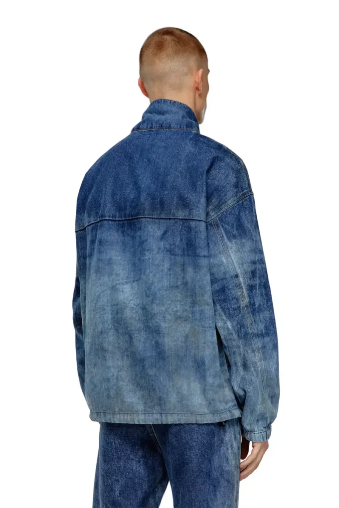 d-flow-fse Pullover jacket in dirt-effect denim d-flow-fse Pullover jacket in dirt-effect denim
