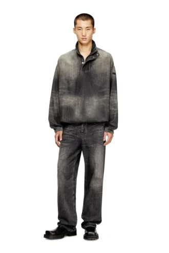 d-flow-s3 Denim top with mock neck