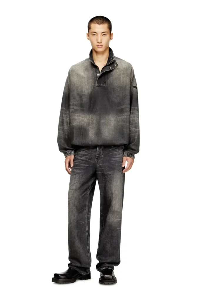 d-flow-s3 Denim top with mock neck d-flow-s3 Denim top with mock neck