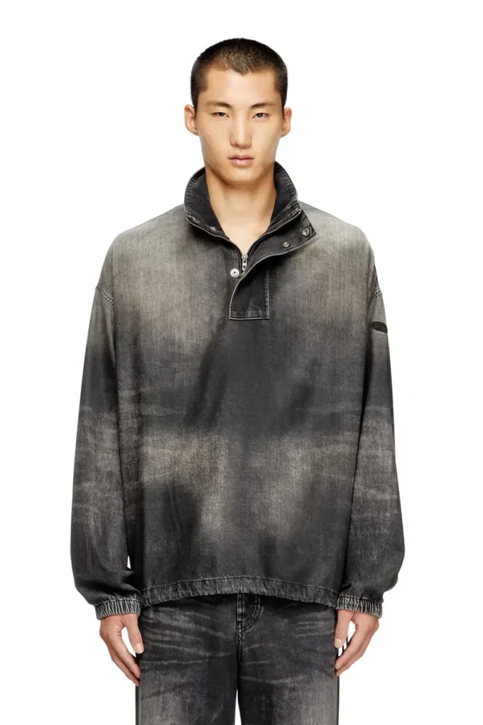 d-flow-s3 Denim top with mock neck d-flow-s3 Denim top with mock neck