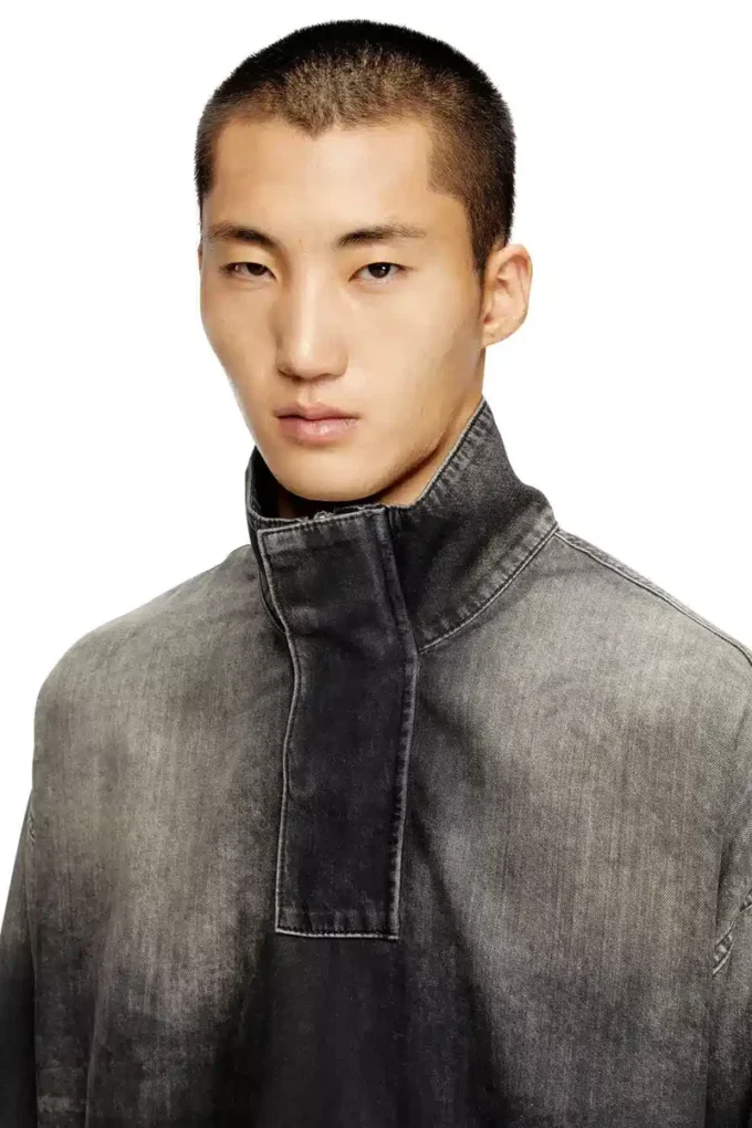 d-flow-s3 Denim top with mock neck d-flow-s3 Denim top with mock neck