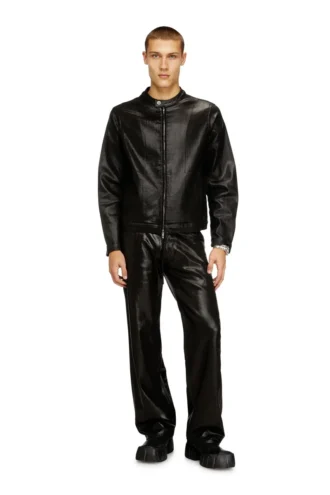 d-glory jogg Moto jacket in shiny coated JoggJeans