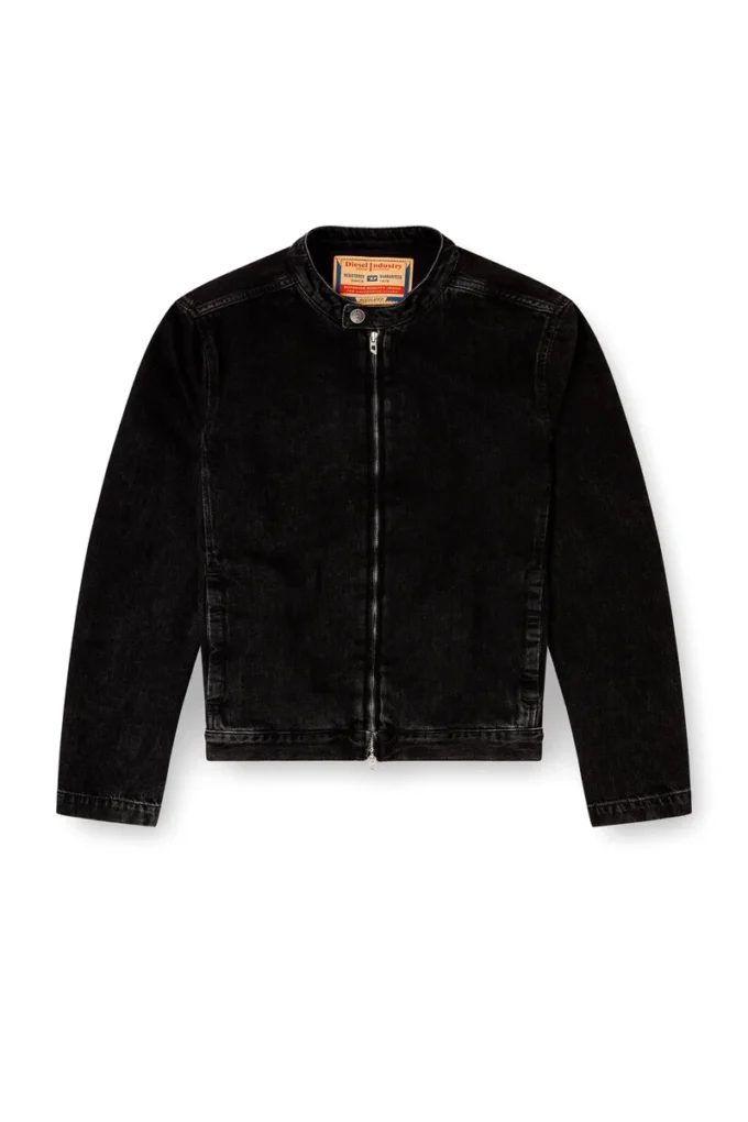 d-glory Moto jacket in clean-wash denim d-glory Moto jacket in clean-wash denim
