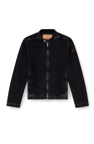 d-glory Moto jacket in clean-wash denim