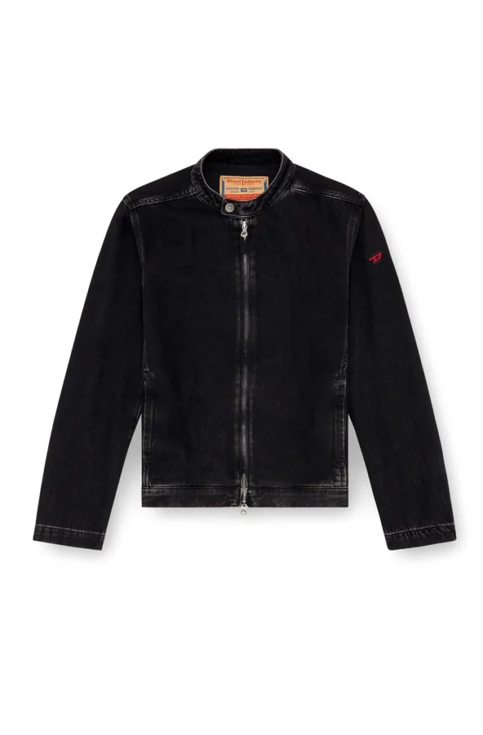 d-glory Moto jacket in clean-wash denim d-glory Moto jacket in clean-wash denim