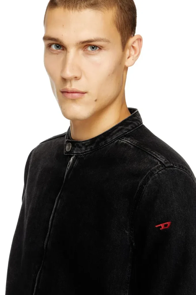 d-glory Moto jacket in clean-wash denim d-glory Moto jacket in clean-wash denim