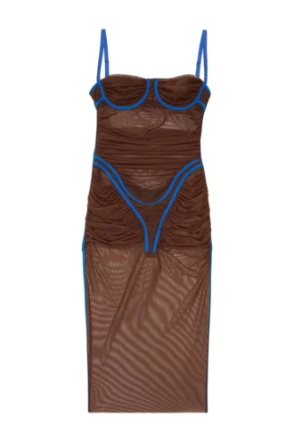 d-haily Sheer dress with lingerie outline