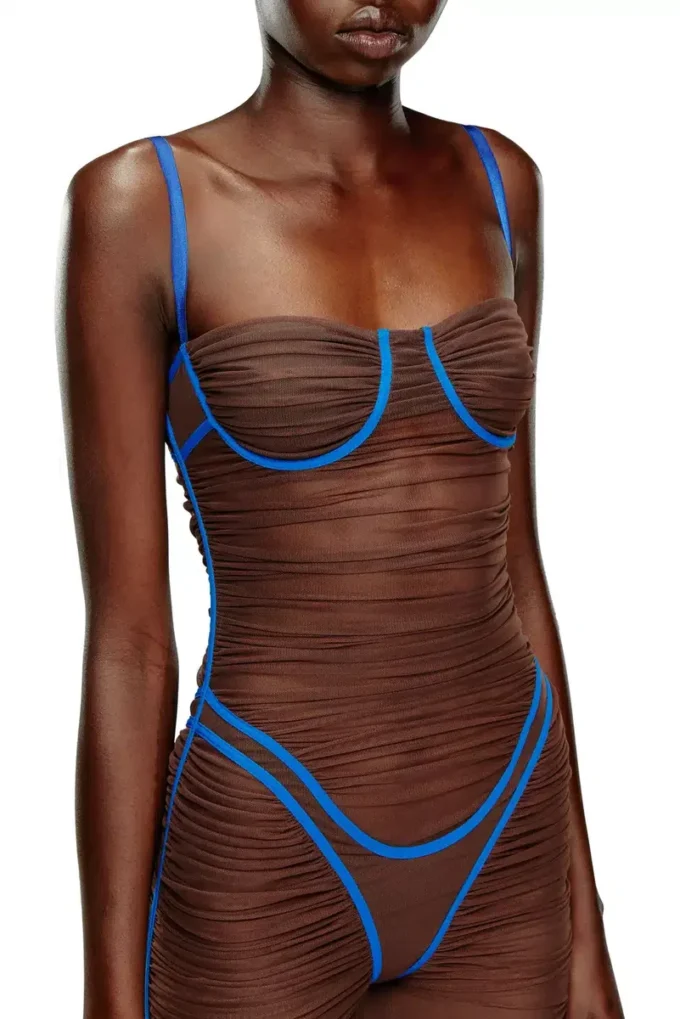 d-haily Sheer dress with lingerie outline d-haily Sheer dress with lingerie outline
