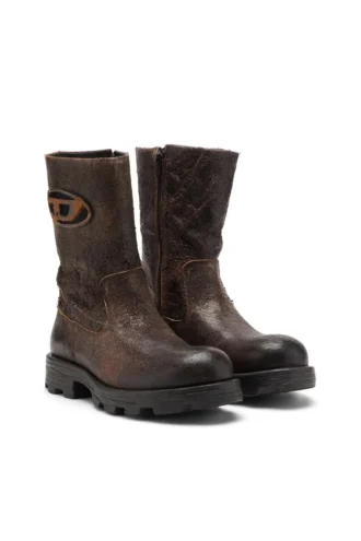 d-hammer bkr d w D-Hammer-Biker boots in distressed crackled suede
