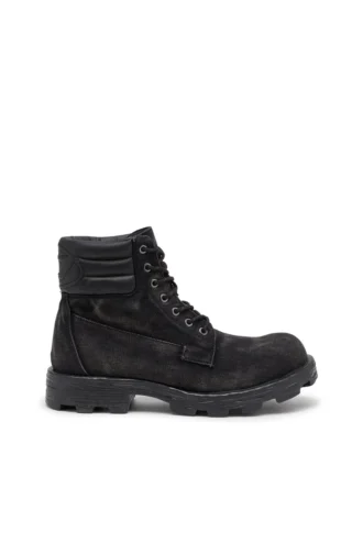 d-hammer lace up D-Hammer-Combat boots in denim and leather