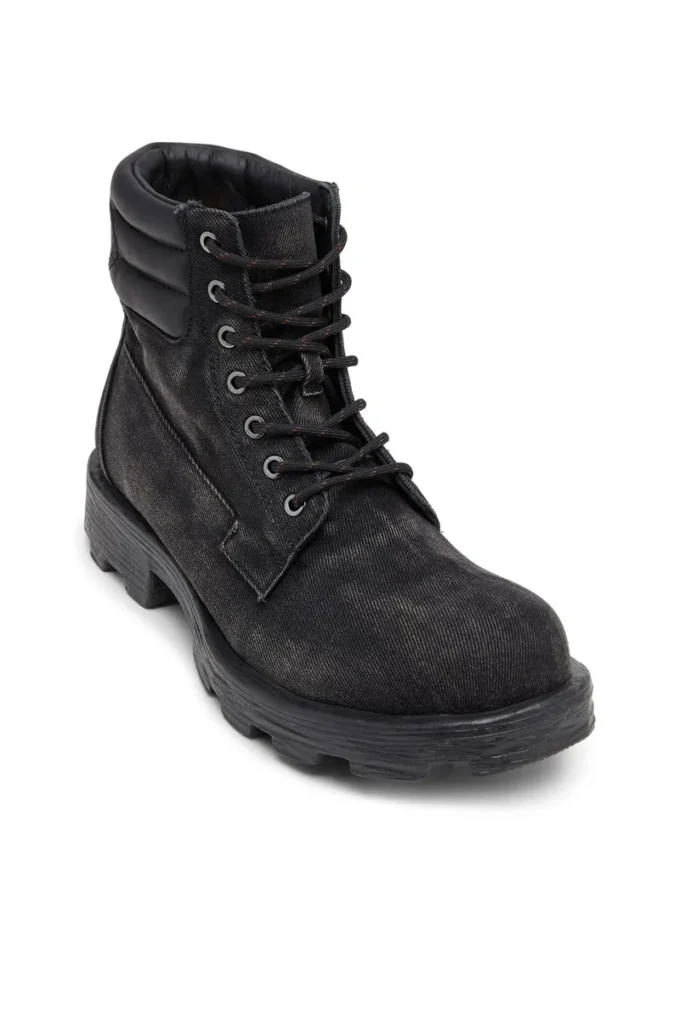d-hammer lace up D-Hammer-Combat boots in denim and leather d-hammer lace up D-Hammer-Combat boots in denim and leather