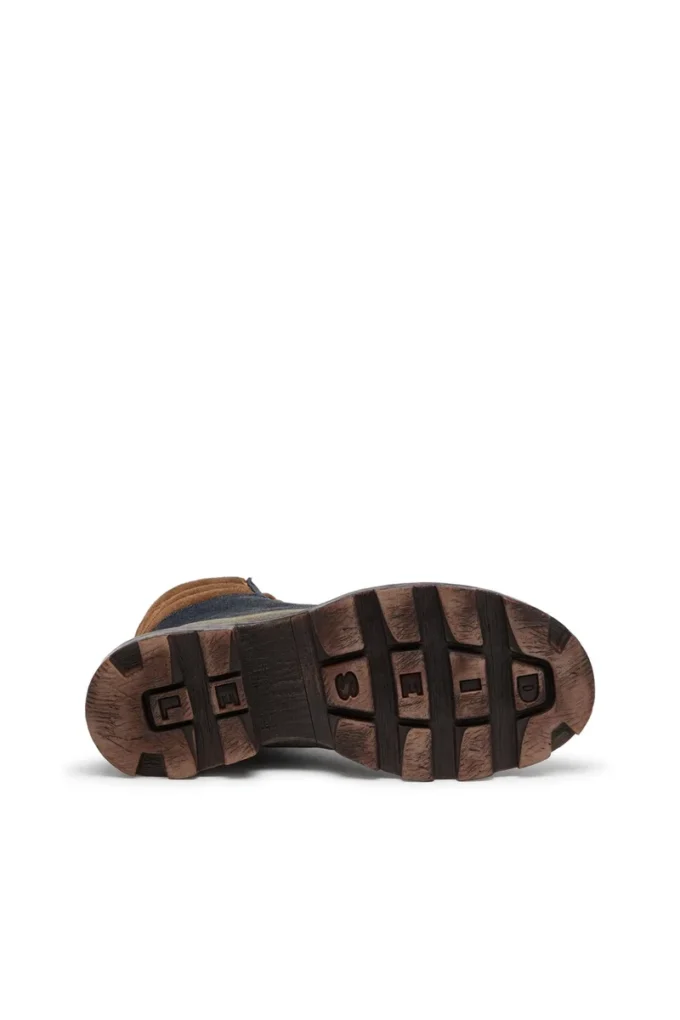 d-hammer lace up D-Hammer-Combat boots in denim and suede d-hammer lace up D-Hammer-Combat boots in denim and suede