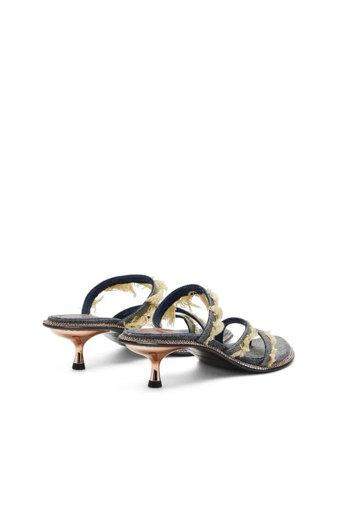 d-havanna kittie D-Havanna Kittie-Frayed-denim mules with crystals d-havanna kittie D-Havanna Kittie-Frayed-denim mules with crystals