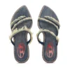 d-havanna kittie D-Havanna Kittie-Frayed-denim mules with crystals d-havanna kittie D-Havanna Kittie-Frayed-denim mules with crystals