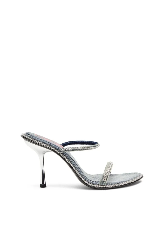 d-havanna sdl D-Havanna-Heeled mules in crystal denim d-havanna sdl D-Havanna-Heeled mules in crystal denim