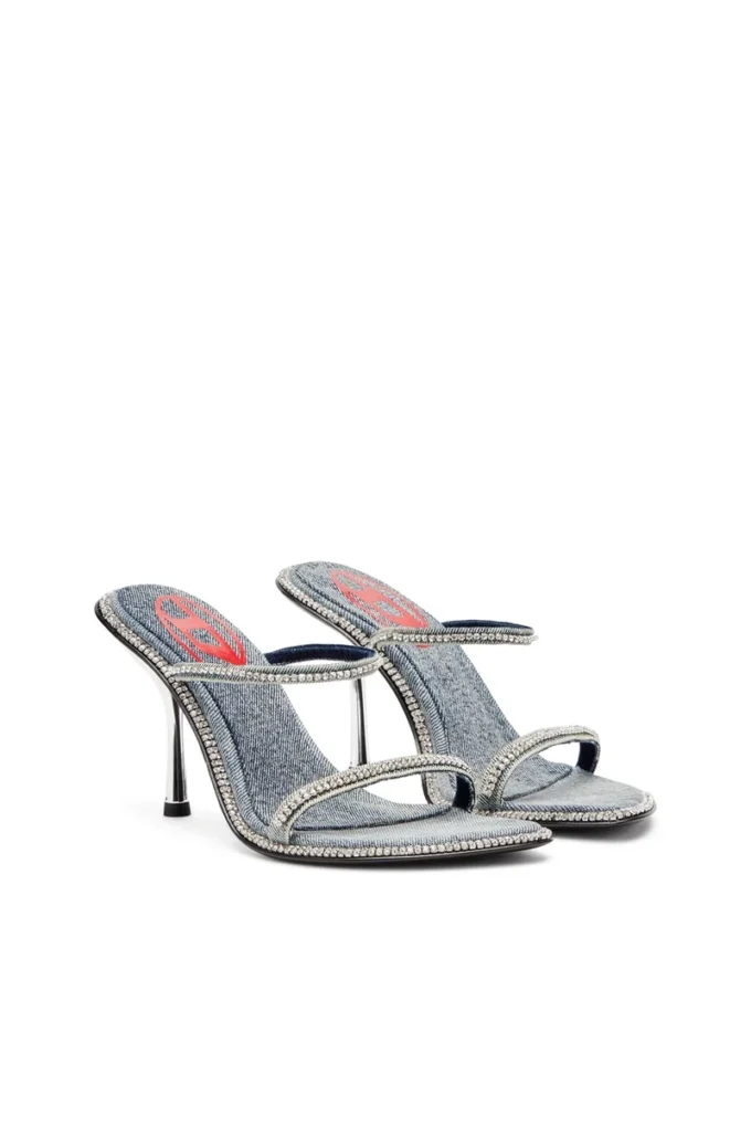 d-havanna sdl D-Havanna-Heeled mules in crystal denim d-havanna sdl D-Havanna-Heeled mules in crystal denim