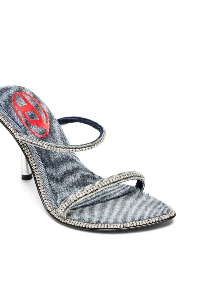 d-havanna sdl D-Havanna-Heeled mules in crystal denim d-havanna sdl D-Havanna-Heeled mules in crystal denim