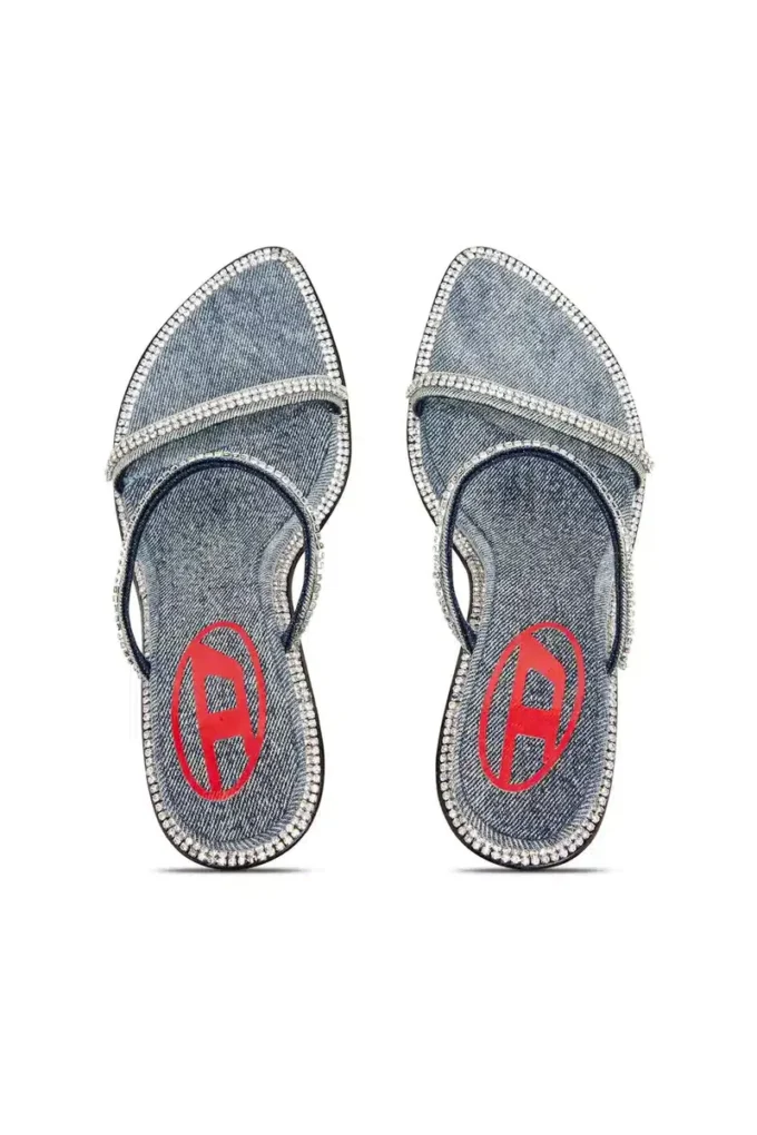 d-havanna sdl D-Havanna-Heeled mules in crystal denim d-havanna sdl D-Havanna-Heeled mules in crystal denim