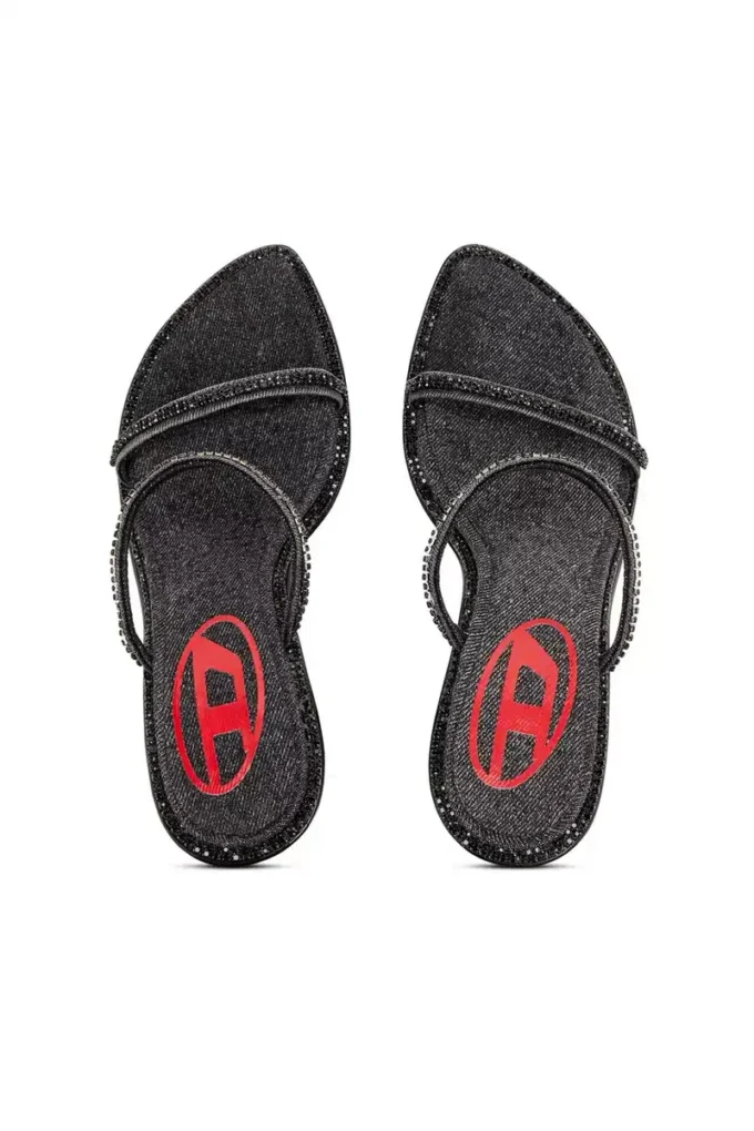 d-havanna sdl D-Havanna-Heeled mules in crystal denim d-havanna sdl D-Havanna-Heeled mules in crystal denim