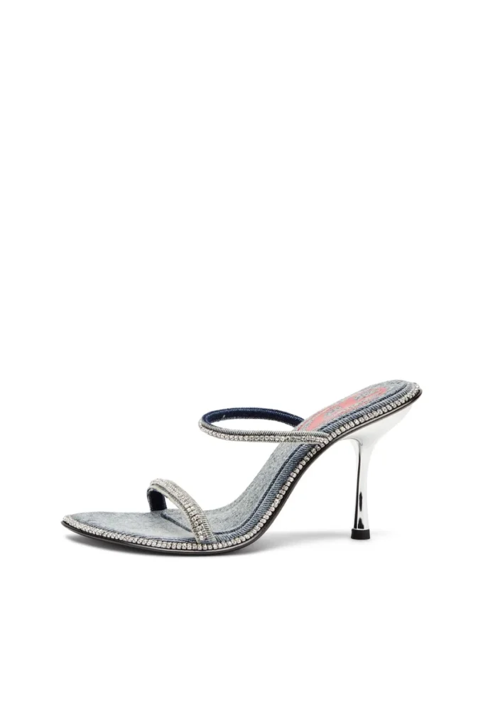 d-havanna sdl D-Havanna-Heeled mules in crystal denim d-havanna sdl D-Havanna-Heeled mules in crystal denim
