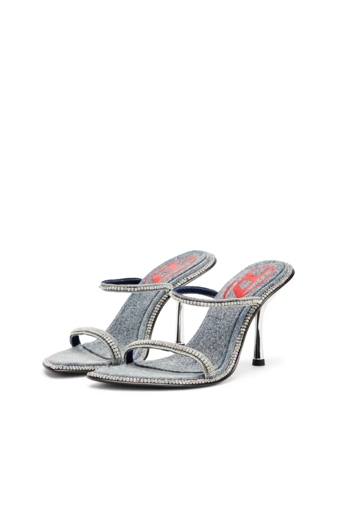 d-havanna sdl D-Havanna-Heeled mules in crystal denim d-havanna sdl D-Havanna-Heeled mules in crystal denim