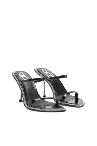 d-havanna sdl D-Havanna-Strappy patent mules with crystals