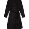 d-iletta-s1 Midi shirt dress with twisted detail d-iletta-s1 Midi shirt dress with twisted detail