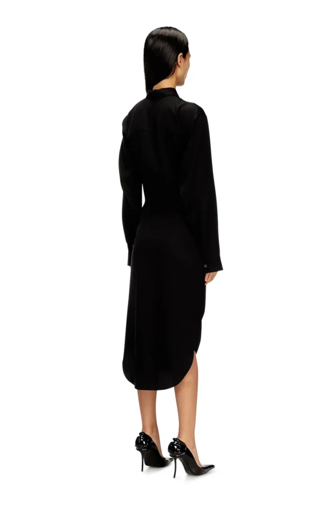 d-iletta-s1 Midi shirt dress with twisted detail d-iletta-s1 Midi shirt dress with twisted detail