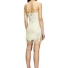 d-inlay Nylon mini dress with Heraldic print