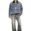 d-ivar-s1 Jacket in graphic bouclé denim d-ivar-s1 Jacket in graphic bouclé denim