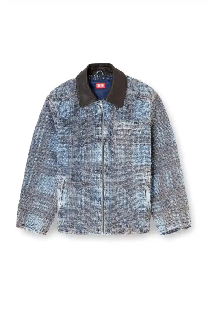 d-ivar-s1 Jacket in graphic bouclé denim d-ivar-s1 Jacket in graphic bouclé denim