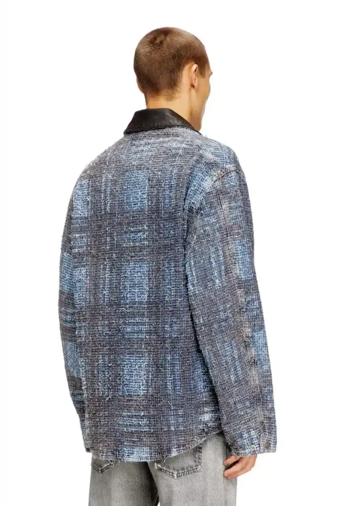 d-ivar-s1 Jacket in graphic bouclé denim d-ivar-s1 Jacket in graphic bouclé denim