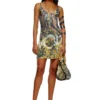 d-jena-dev Short destroyed dress with poster print d-jena-dev Short destroyed dress with poster print